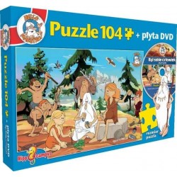 Był sobie człowiek, Prehistoria, puzzle, 104 elementy + DVD Hipokampus