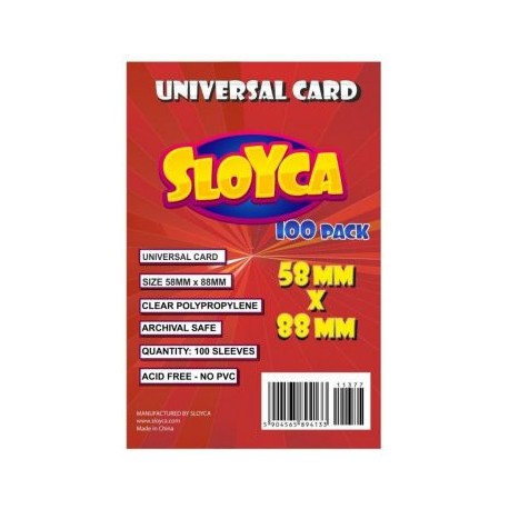 SLOYCA Koszulki Universal Card 58x88mm (100szt)