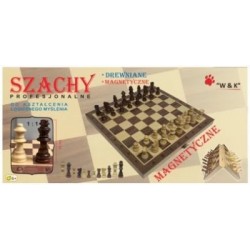 Średnie szachy królewskie drewniane 29x29cm W&K