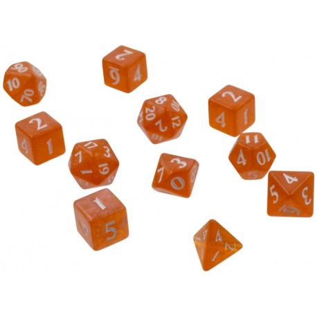kości RPG Eclipse 11 Dice Set: Pumpkin Orange - komplet 11 kości, zestaw kości