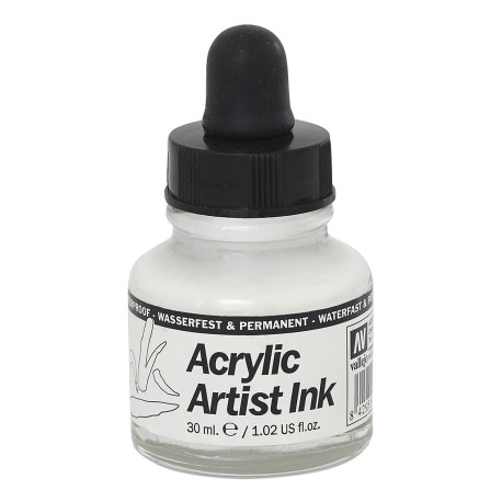 AV Vallejo Acrylic Artist Ink 30ml White Biel