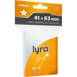 Koszulki Rebel (41x63 mm) Mini American Medium Lyra, 100 sztuk