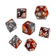 kości RPG Dwukolorowe Brązowo-szare - komplet 7 sztuk, zestaw kości
