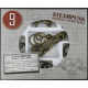 Łamigłówki metalowe 9 szt Steampunk szary G3