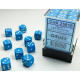 36x KOŚCI CHESSEX BITEWNE Matowe 12mm d6 MAT Light Blue w/white