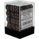 36x KOŚCI CHESSEX BITEWNE Matowe 12mm d6 MAT Black w/gold