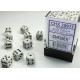 36x KOŚCI CHESSEX BITEWNE Nakrapiane 12mm d6 SPECKLED Arctic Camo