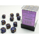 36x KOŚCI CHESSEX BITEWNE Nakrapiane 12mm d6 SPECKLED Golden Cobalt