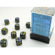 36x KOŚCI CHESSEX BITEWNE Nakrapiane 12mm d6 SPECKLED Silver Tetra