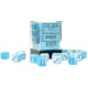 Chessex: Gemini 12mm d6 Pearl Turquoise-White/blue Luminary Dice Block (36 dice)