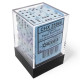 Chessex Opaque Pastel Blue/black 12mm d6 Dice Block (36 dice)
