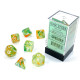 Chessex 7 Die Sets - Nebula TM Spring/white Luminary 7-Die Set