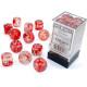 Chessex 16mm d6 Blocks - Nebula TM 16mm d6 Red/silver Luminary Dice Block™ (12 dice)