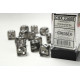 Chessex Translucent 16mm d6 with pips Dice Blocks (12 Dice) - Smoke w/white