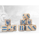 Conquest - Spires Logo on Lunar Marbled Dice with Black pips - 24 per pack