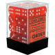 Chessex Translucent 12mm d6 with pips Dice Blocks (36 Dice) - Orange w/white