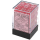 Chessex Translucent Pink/white 12mm d6 Dice Block (36 dice)