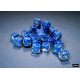 Chessex Brush Wavebreak/gold 12mm d6 Dice Block (36 dice)