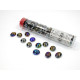 Chessex Gaming Glass Stones in Tube - Iridized Opal Black (40)