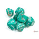 Chessex Marble Polyhedral 7-Die Set - Oxi-Copper w/white
